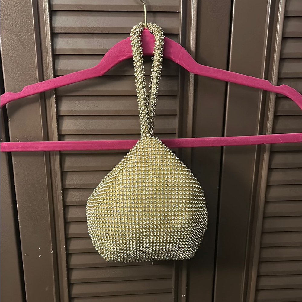 Elegant Gold Beaded Women's Bag
